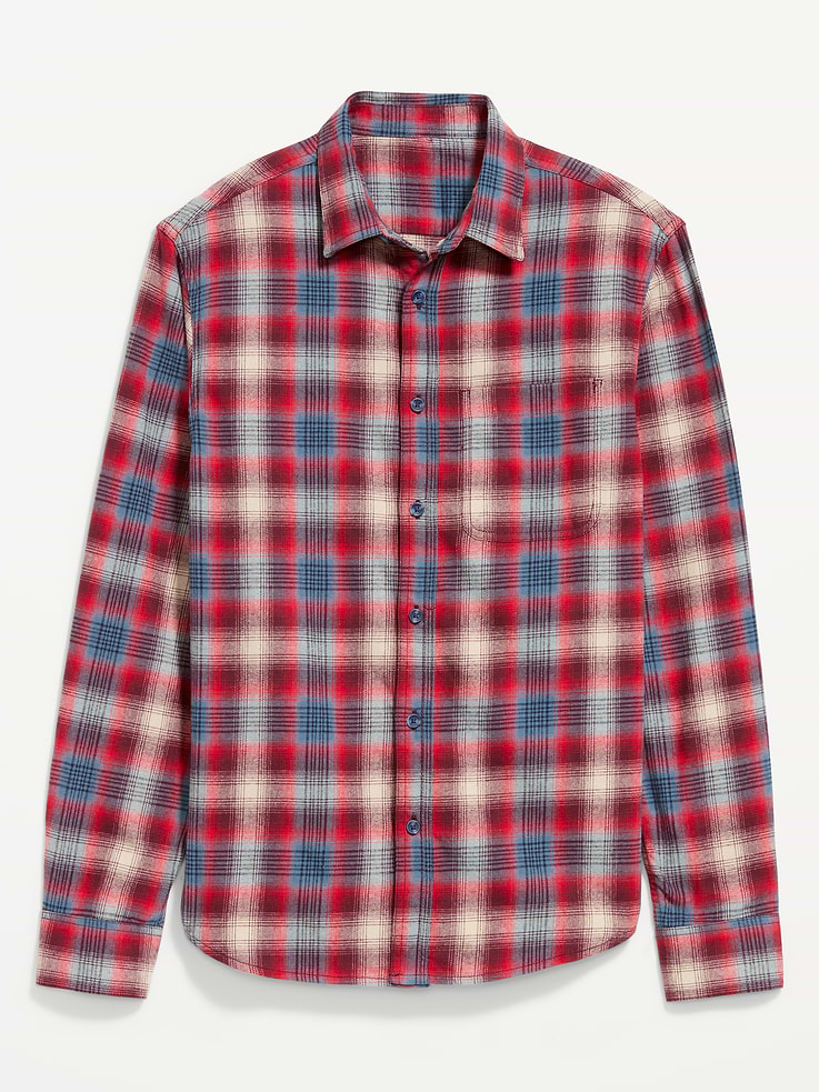 L'image numéro 4 présente Chemise décontractée en flanelle à manches longues avec poche