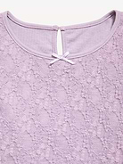 Image number 2 showing, Fitted Long-Sleeve Lace Top for Girls