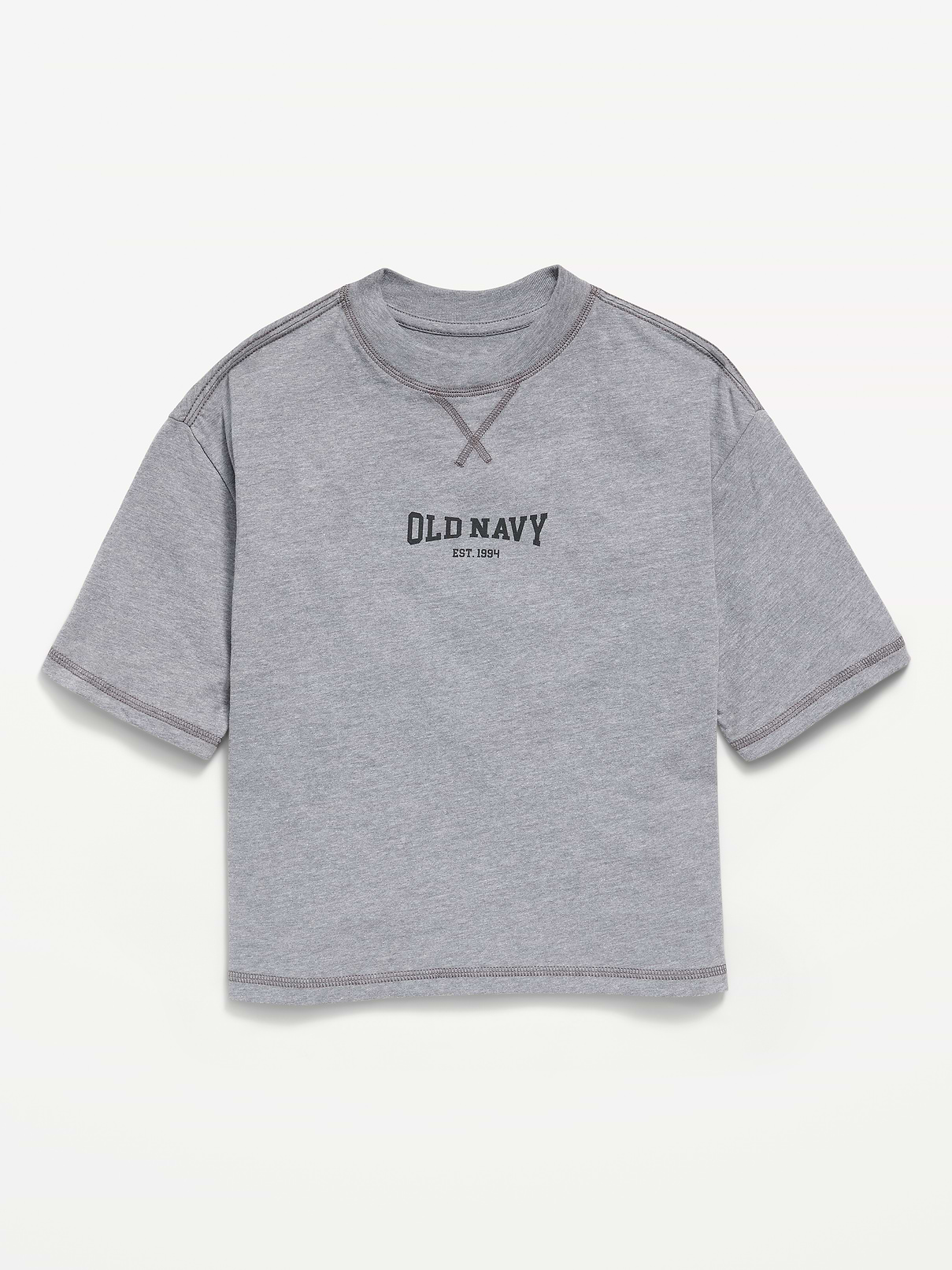 Image number 1 showing, Short-Sleeve Boxy Logo Graphic T-Shirt for Boys