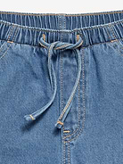 L'image numéro 5 présente Jean en denim coupe très généreuse à jambe large à taille extensible pour fille