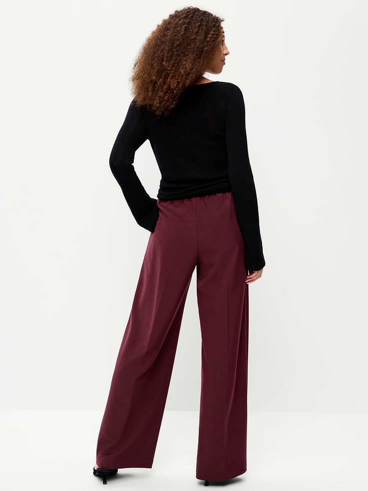 L'image numéro 3 présente Pantalon tailleur coupe généreuse à jambe large et taille haute