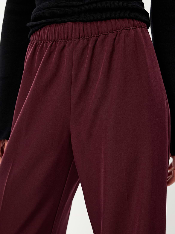 High-Waisted Wide-Leg Trouser Pants