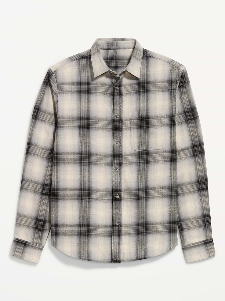 L'image numéro 4 présente Chemise décontractée en flanelle à manches longues avec poche