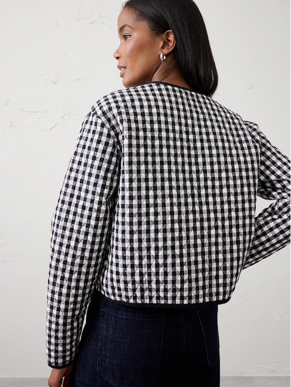 Quilted Gingham Jacket