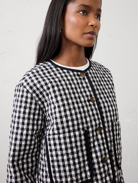 Quilted Gingham Jacket