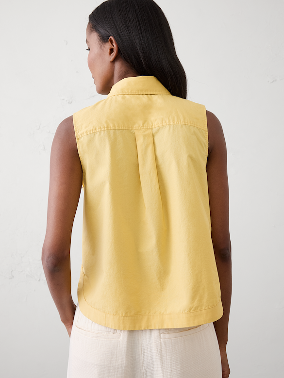 Collared Cropped Shirt