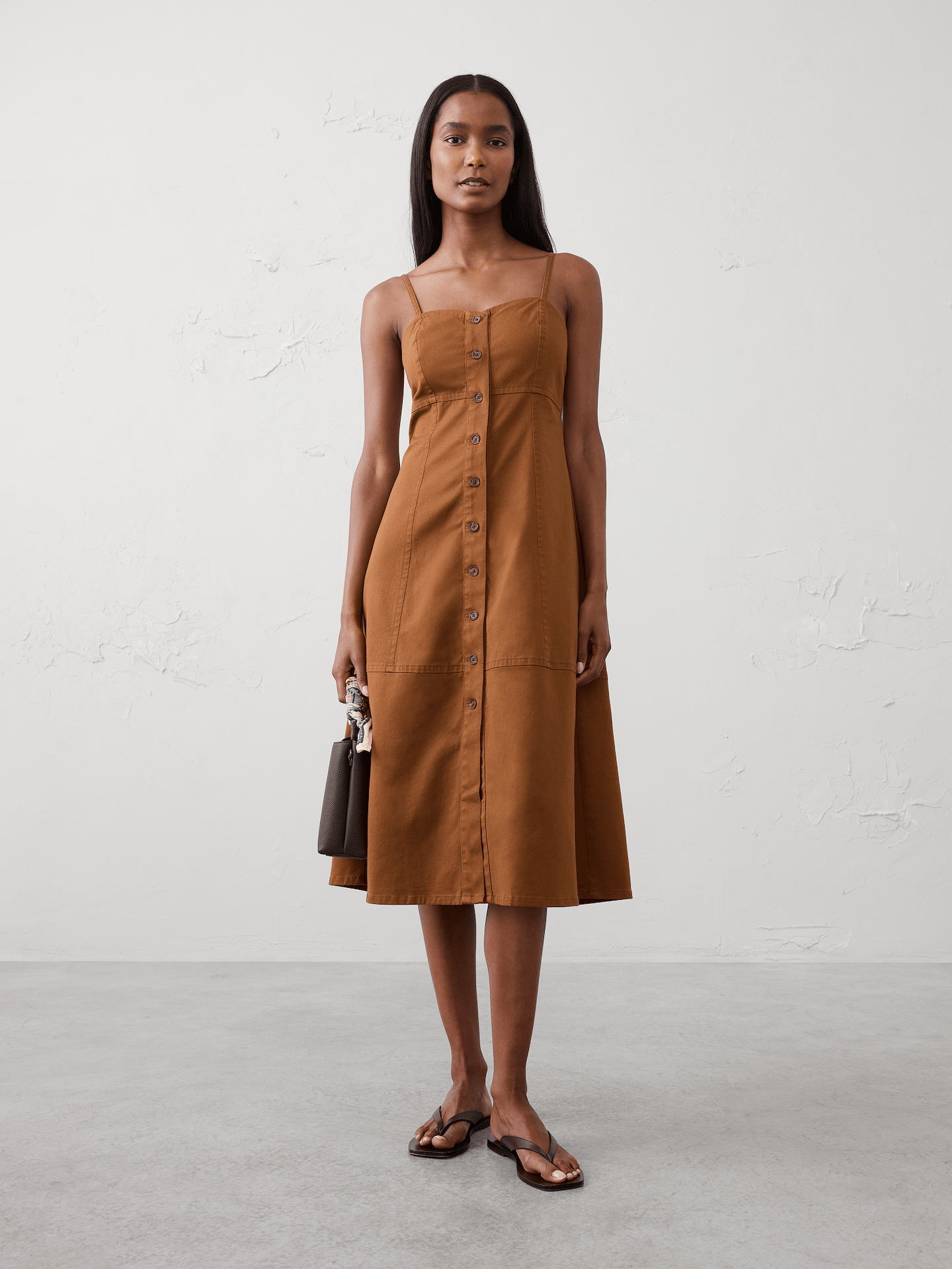 Image number 3 showing, Corset Button-Down Midi Dress
