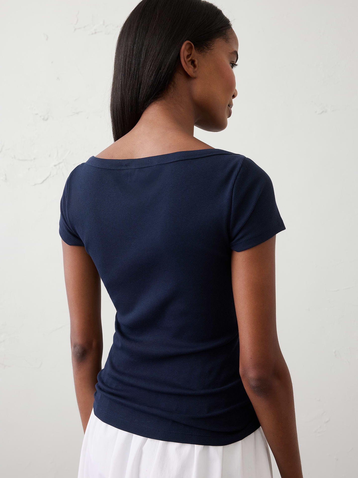 Image number 2 showing, Ribbed Boatneck Top
