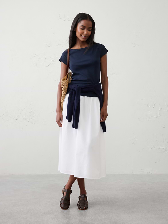 Ribbed Boatneck Top