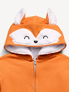 Image number 2 showing, Oversized Critter Full-Zip Hoodie for Toddler Boys