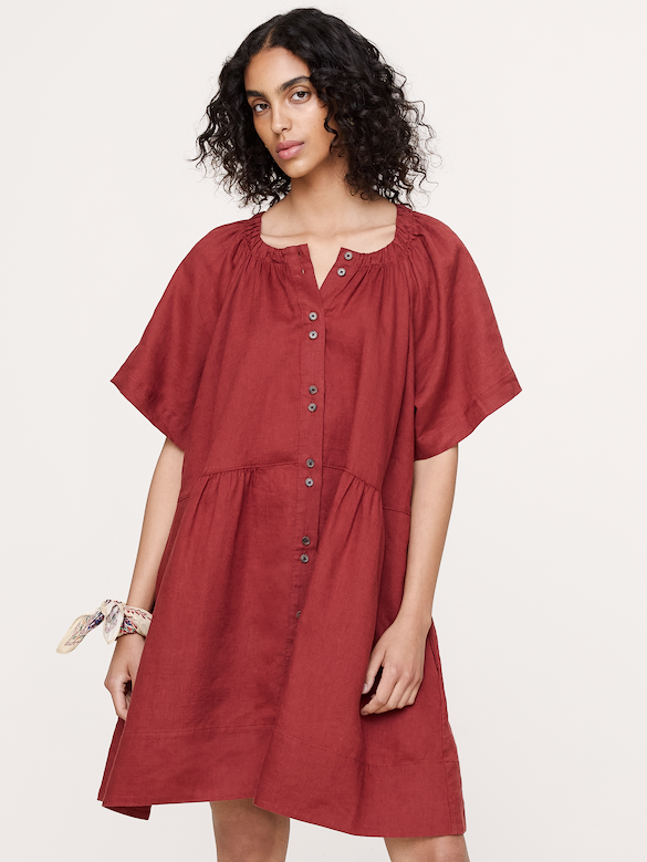 Button-Up Mini Dress