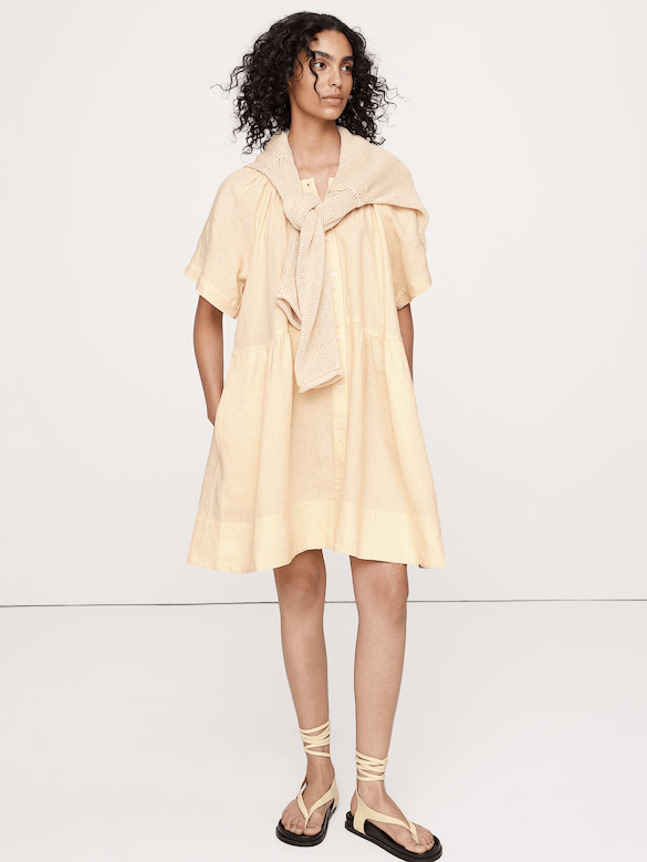 Button-Up Mini Dress