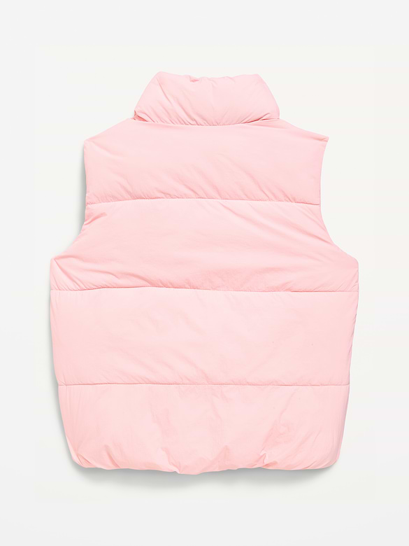 Water-Resistant Quilted Puffer Vest for Girls