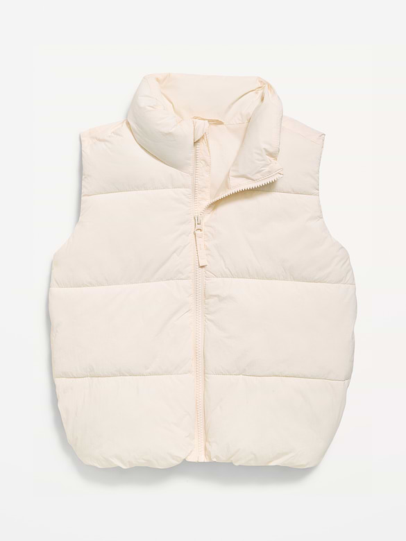 Water-Resistant Quilted Puffer Vest for Girls