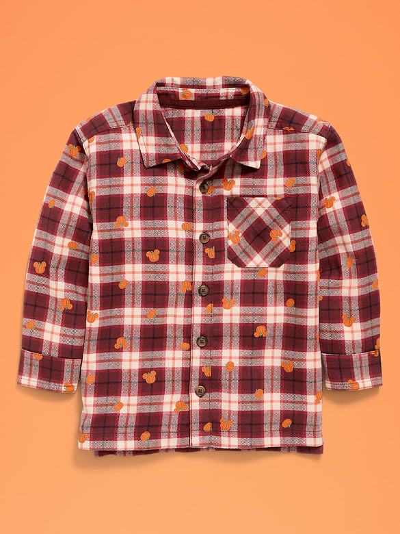 Old Navy x Disney Mickey Mouse Flannel Unisex Shirt for Toddler