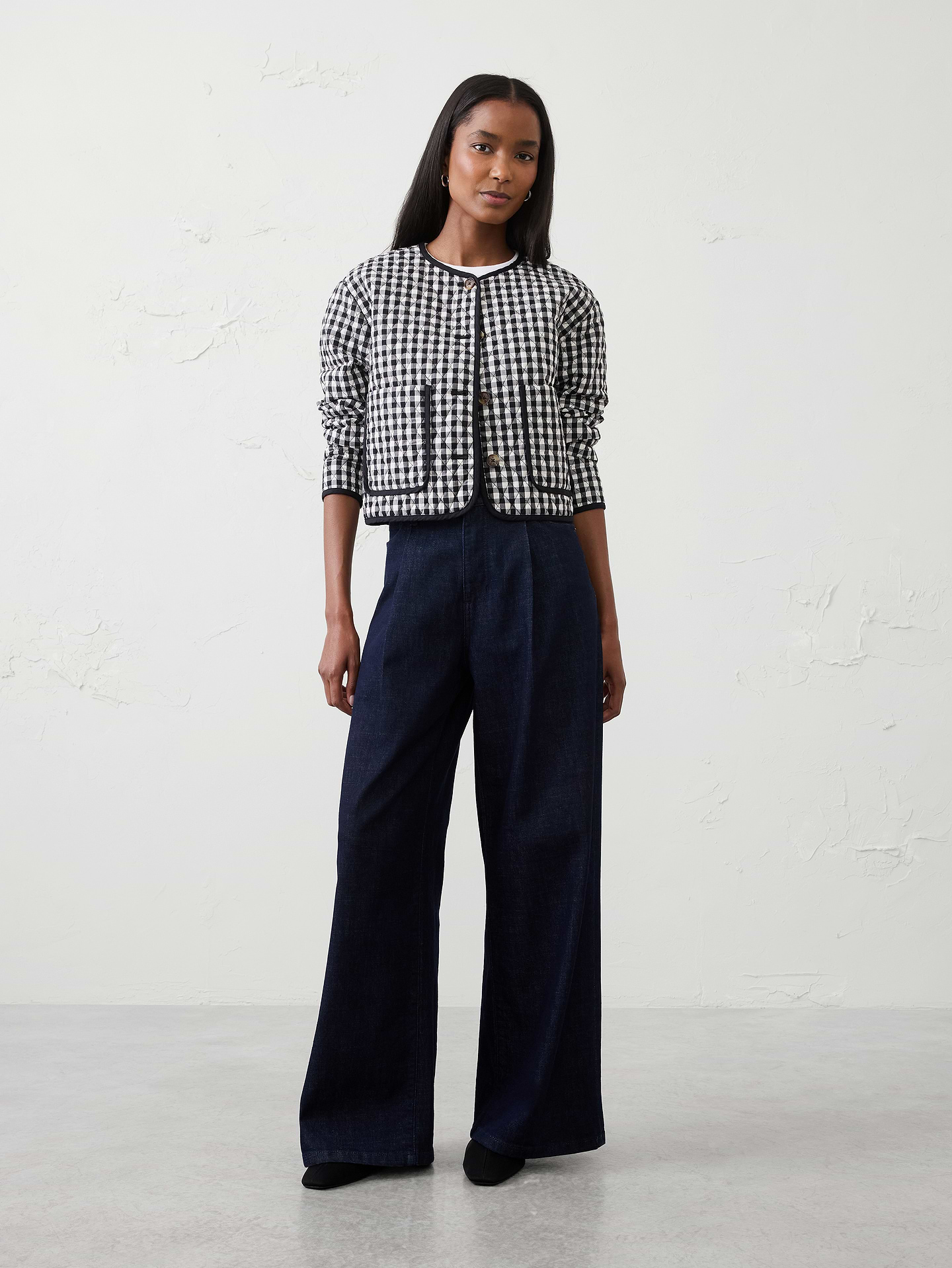 Image number 1 showing, Quilted Gingham Jacket