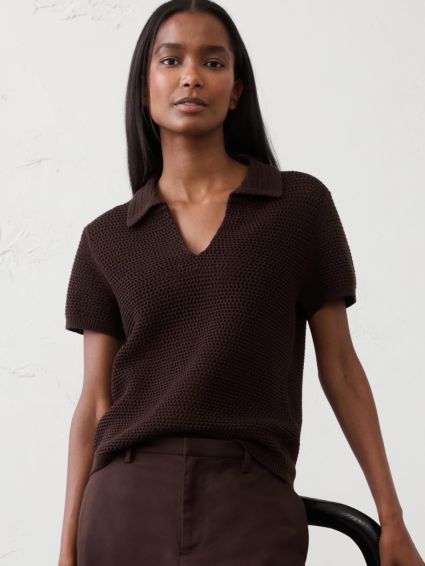 Image number 1 showing, Textured Sweater Polo