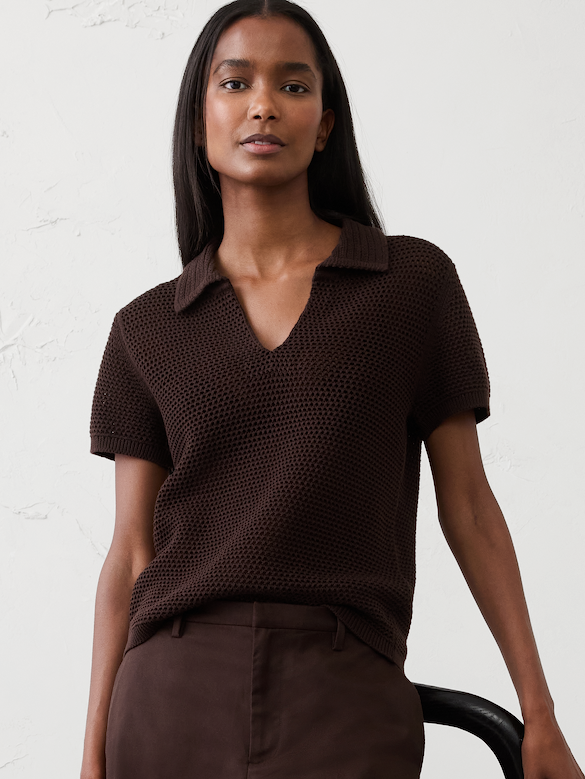 Textured Sweater Polo