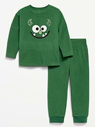Image number 1 showing, Microfleece Pajama Set for Toddler Boys