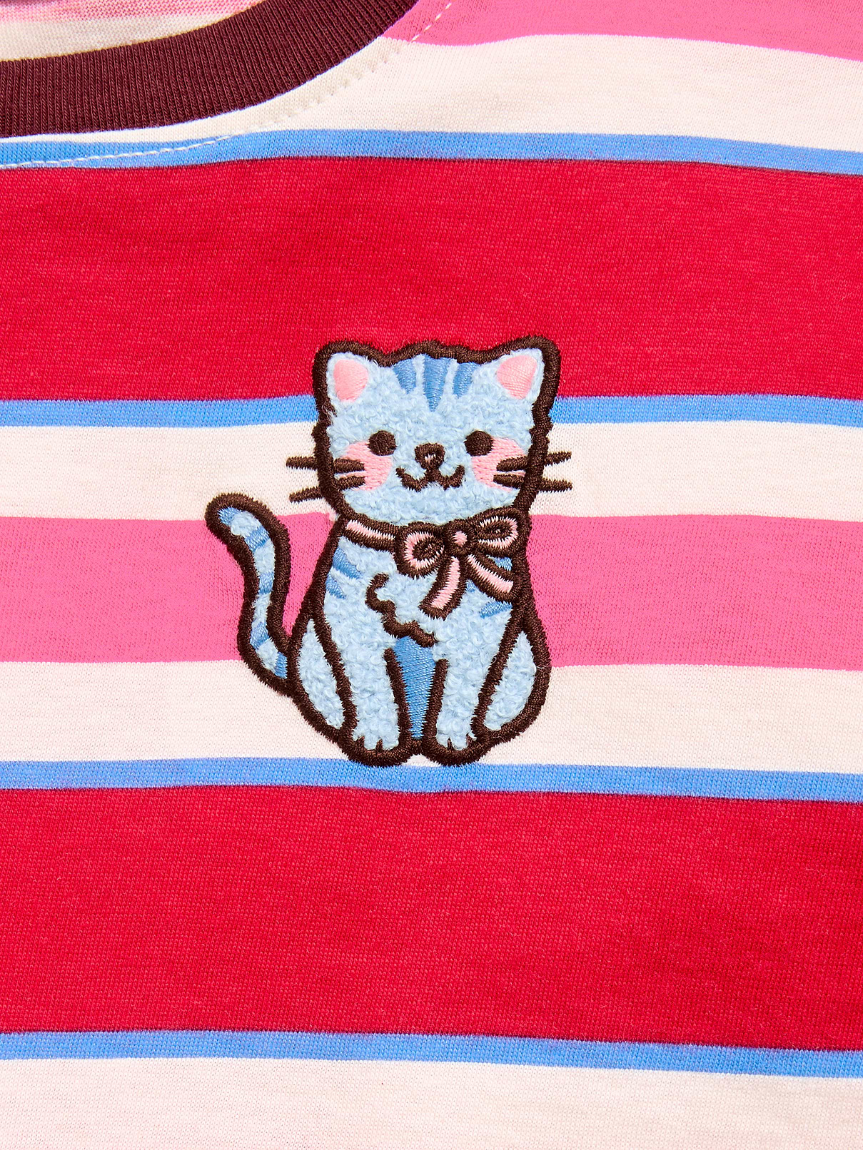Image number 2 showing, Oversized Long-Sleeve Striped Graphic T-Shirt for Toddler Girls
