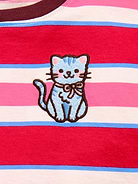 Image number 2 showing, Oversized Long-Sleeve Striped Graphic T-Shirt for Toddler Girls