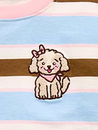 Image number 2 showing, Oversized Long-Sleeve Striped Graphic T-Shirt for Toddler Girls