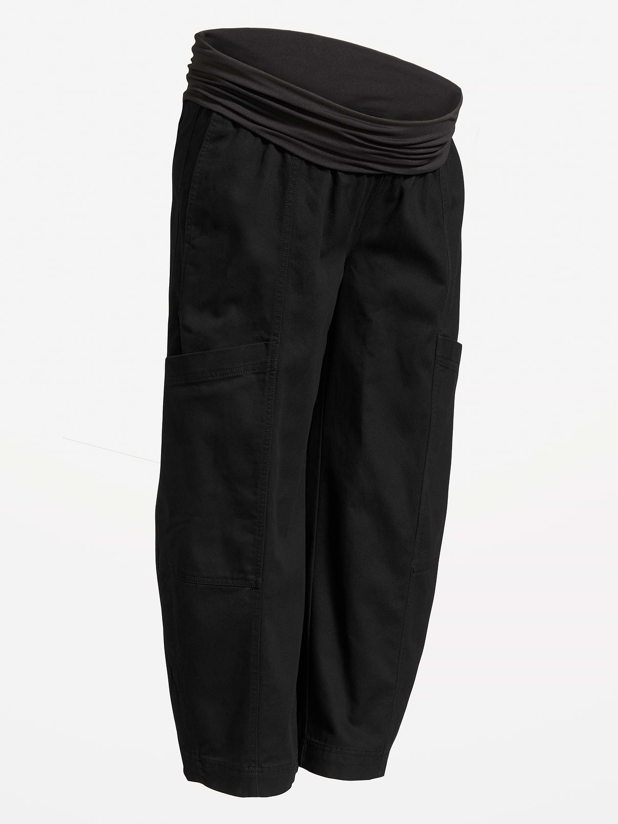 Image number 2 showing, Maternity Rollover-Waist Barrel-Leg Ankle Pants