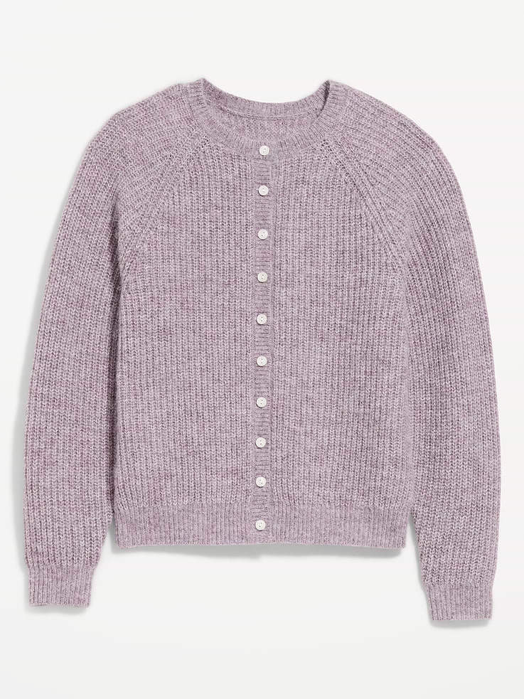 Image 4 of 5, Cozy Crew-Neck Wool-Blend Cardigan