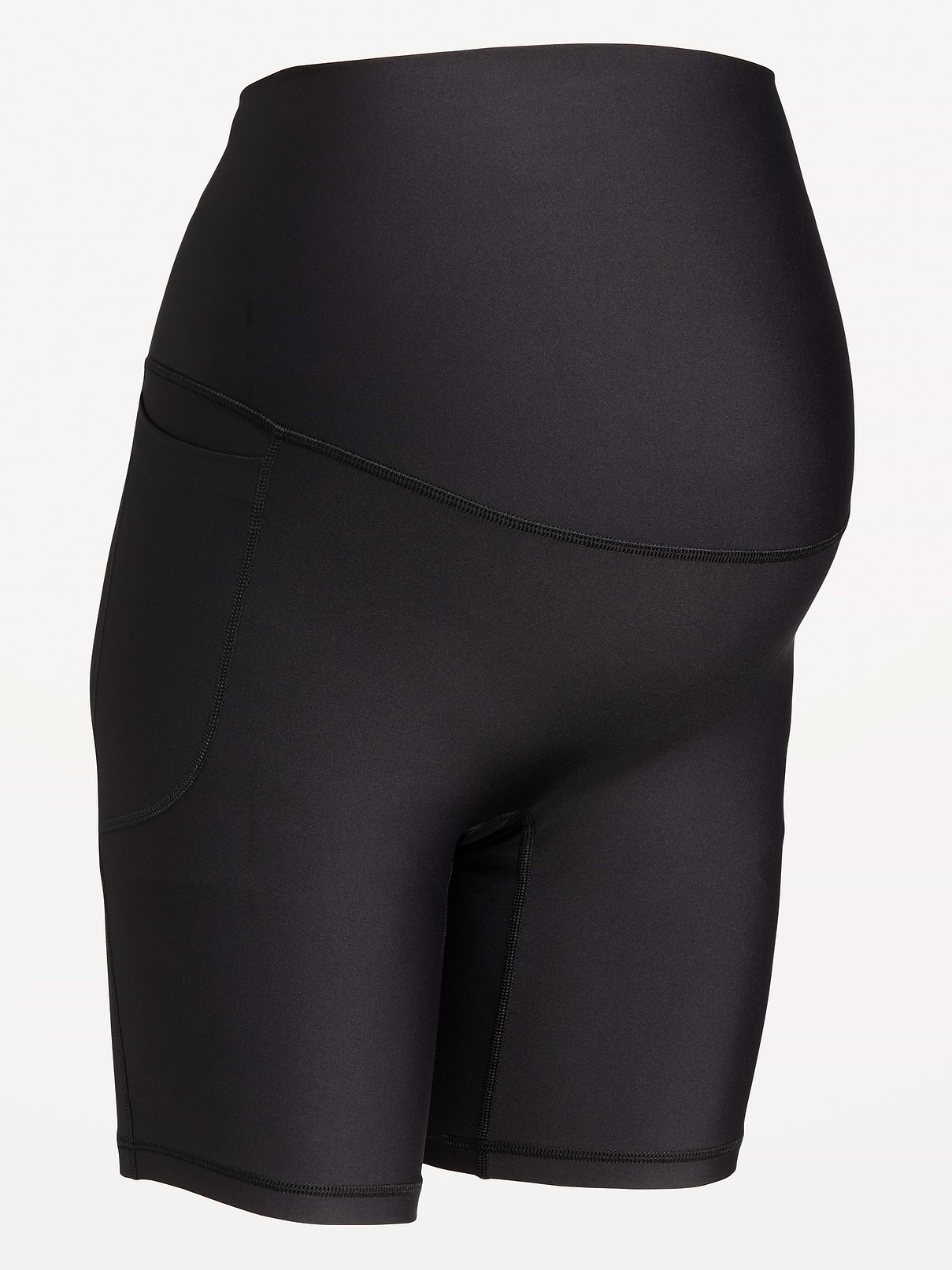 Image number 2 showing, Maternity Full-Panel PowerSoft Biker Shorts -- 8-inch inseam