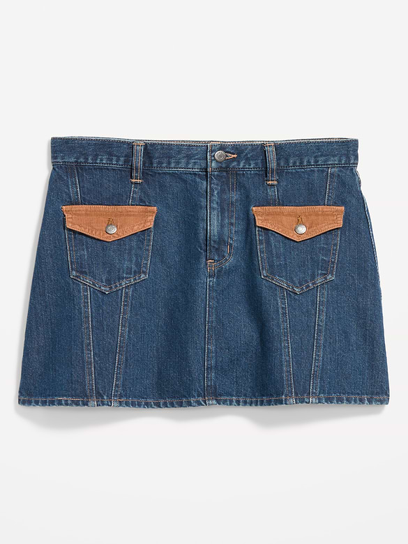 Flap-Front Pocket Mini Skirt