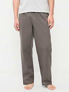 Image number 1 showing, Elastic-Waist Poplin Pajama Pant