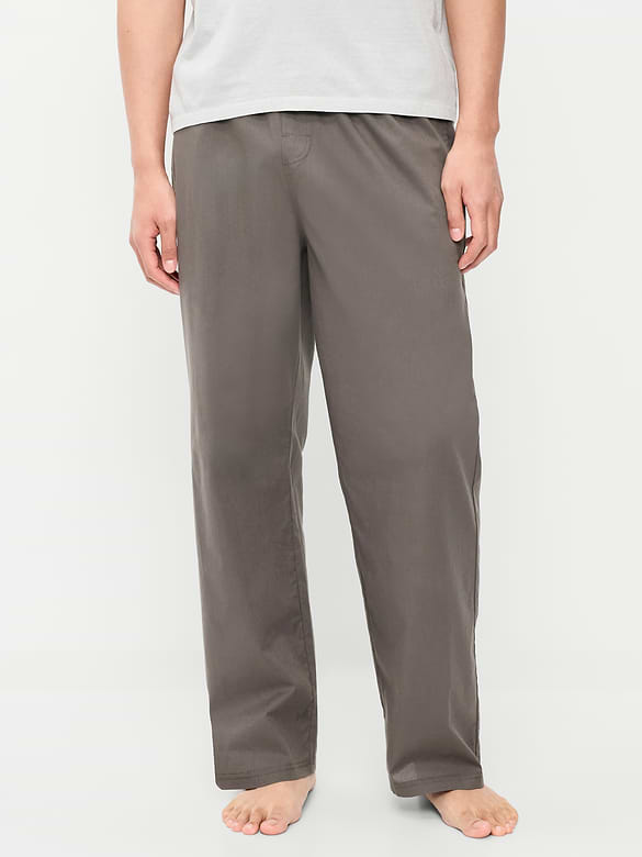 Elastic-Waist Poplin Pajama Pant
