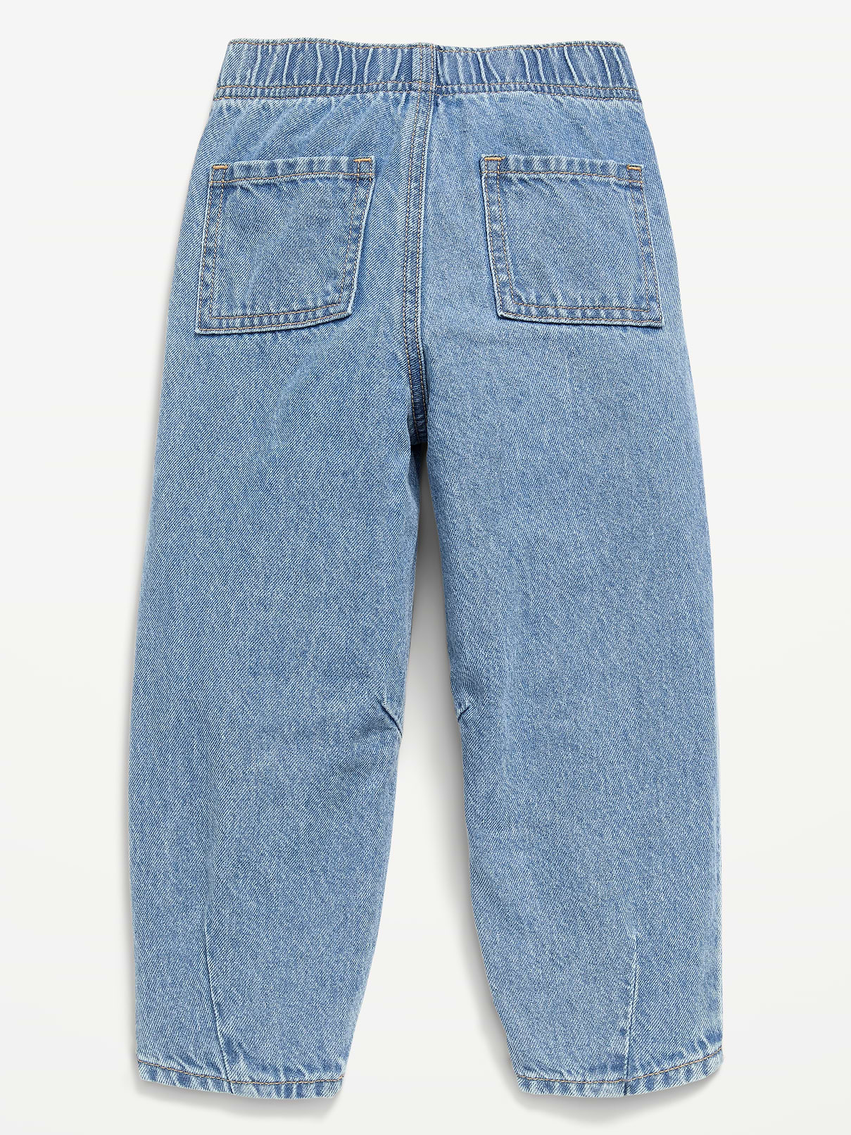 Image number 4 showing, Pull-On Barrel-Leg Jeans for Toddler Girls