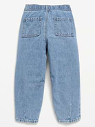 Image number 4 showing, Pull-On Barrel-Leg Jeans for Toddler Girls