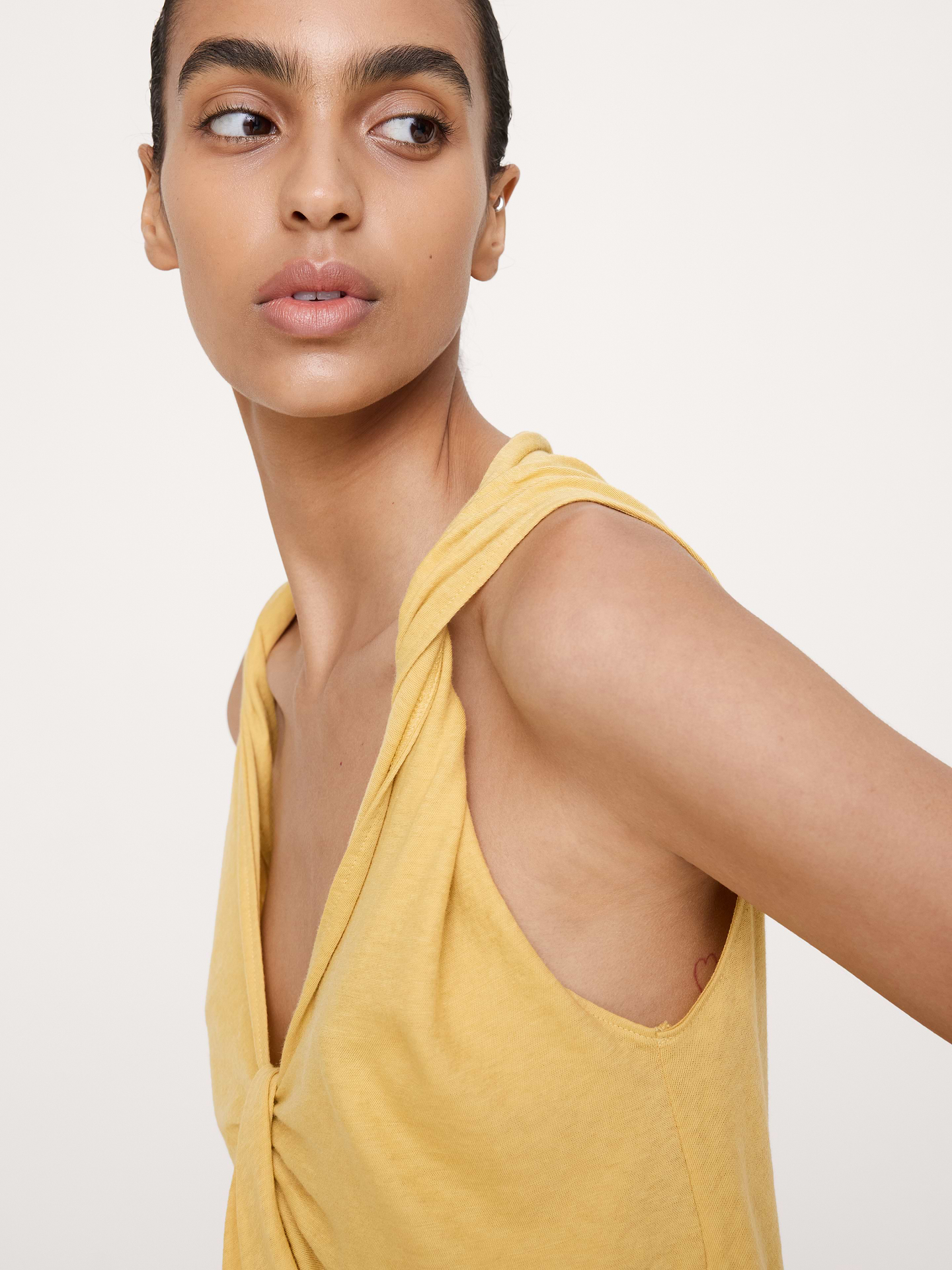 Image number 3 showing, Cotton-Silk Twisted Tank