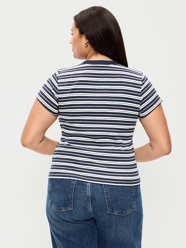Image number 7 showing, Snug Crew-Neck Ribbed T-Shirt