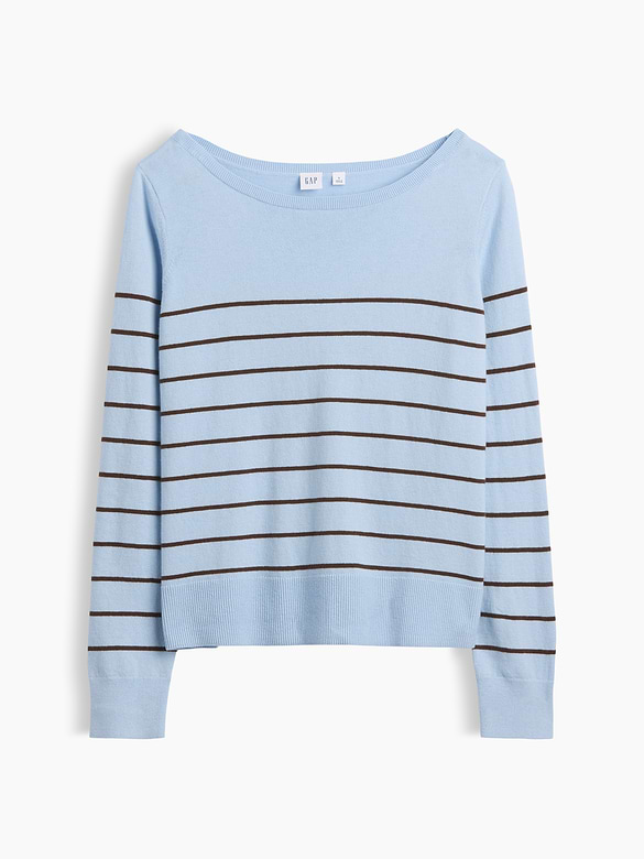 Relaxed Jersey Boatneck Sweater