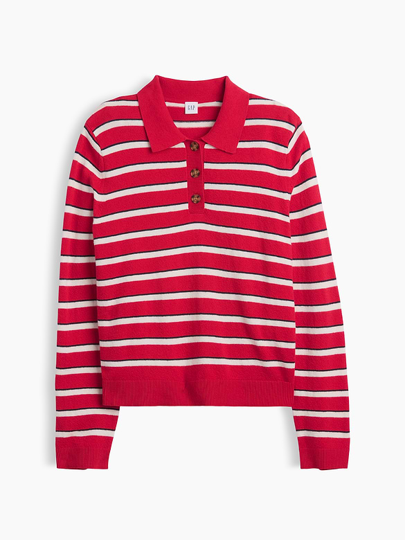 CashSoft Relaxed Polo Sweater