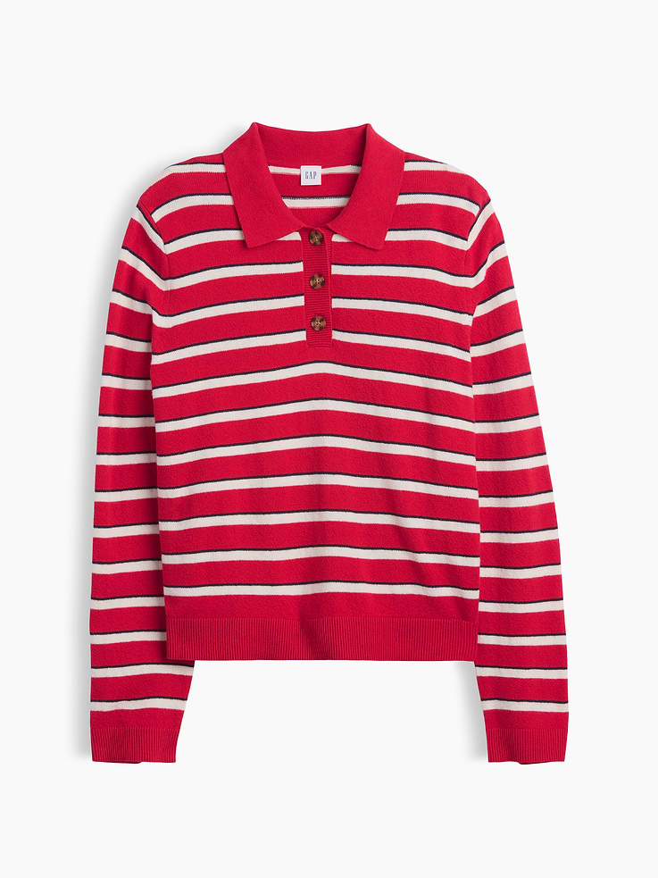 Image number 5 showing, CashSoft Relaxed Sweater Polo Shirt