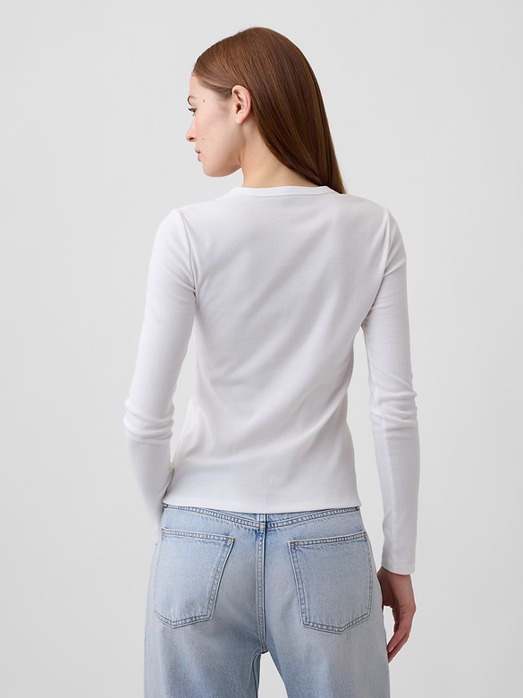 Ribbed Henley T-Shirt