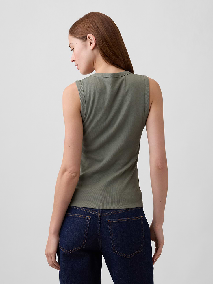 Image number 2 showing, Ribbed Scoopneck Tank Top