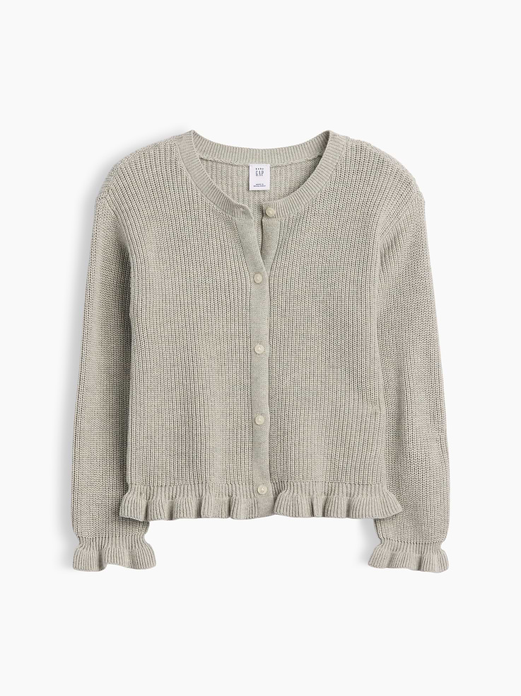 Image number 1 showing, babyGap Shaker-Stitch Crewneck Cardigan