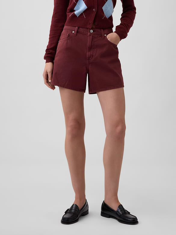 Denim Midi Shorts