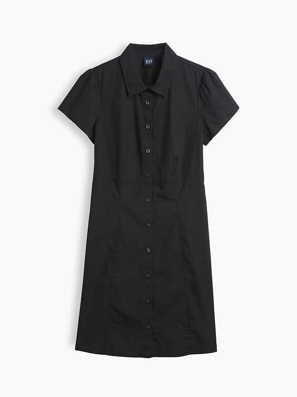 Empire-Waist Mini Shirtdress