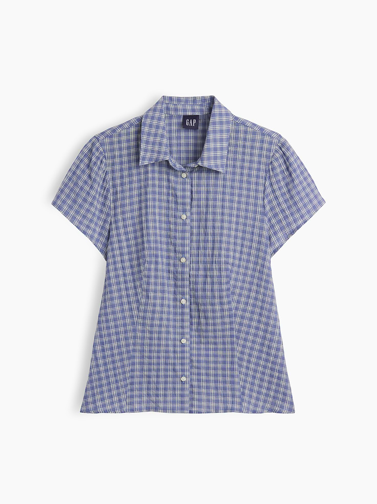 Image number 5 showing, Fitted Cap-Sleeve Shirt