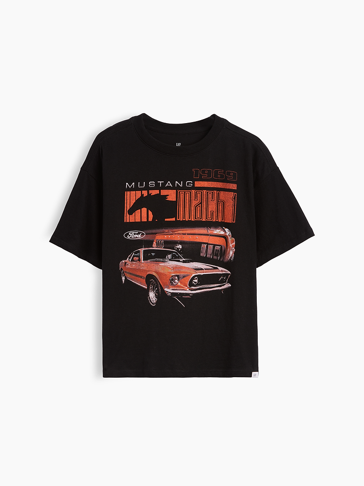 Image 1 of 3, Soft cotton jersey graphic T-shirt in an oversized fit., Crewneck., Short sleeves with drop shoulders., Assorted Formula 1 graphics., Product #899151
