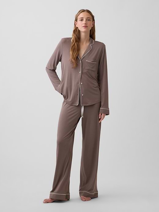 SoftMade Modal PJ Pants - Toasted almond brown by Gap