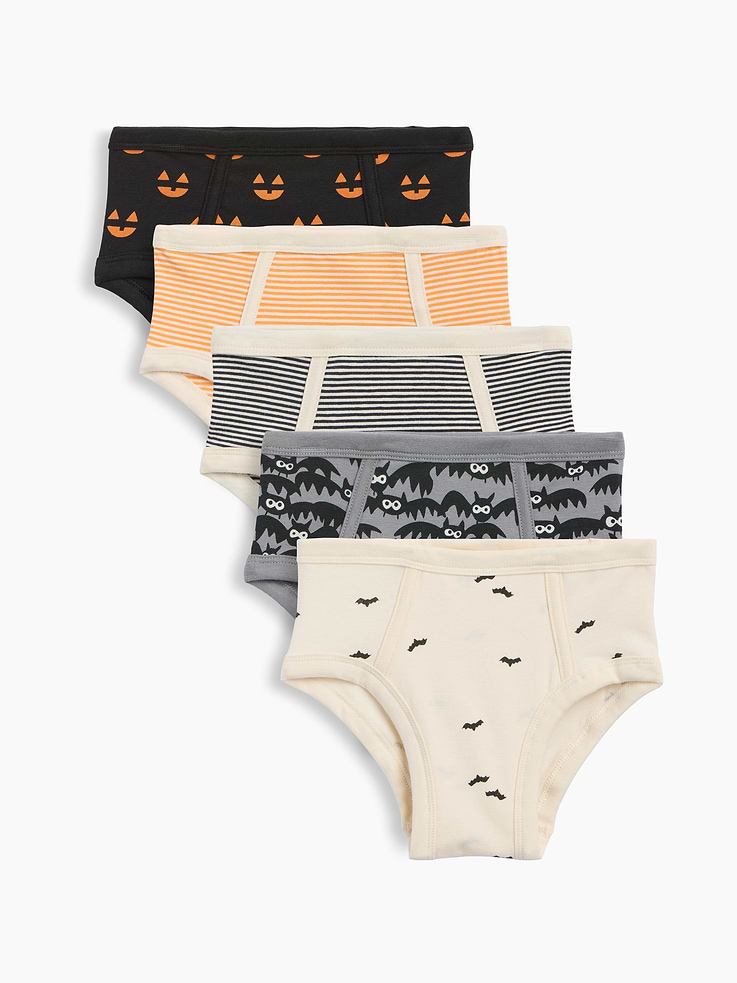 Image number 1 showing, Toddler Organic Stretch Cotton Halloween Briefs (5-Pack)
