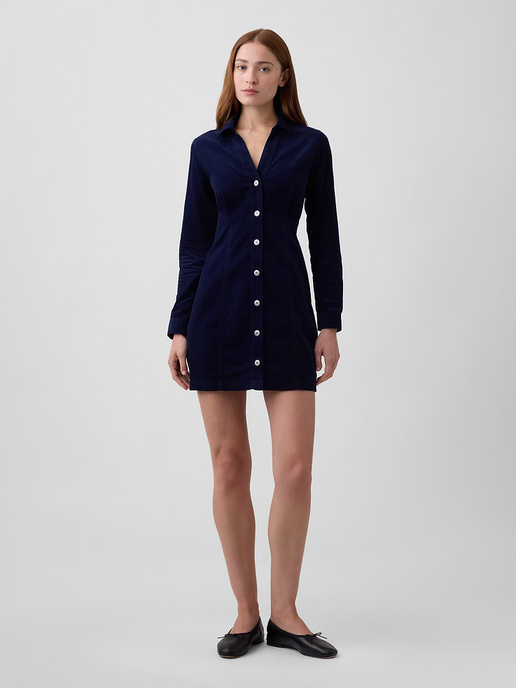 Image number 1 showing, Fitted Collared Mini Dress
