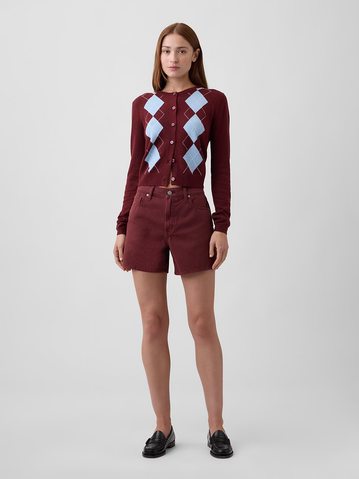 Image number 1 showing, Denim Midi Shorts